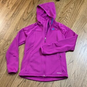 Women’s Medium Adidas Magenta Full Zip Hooded Jacket Climawarm